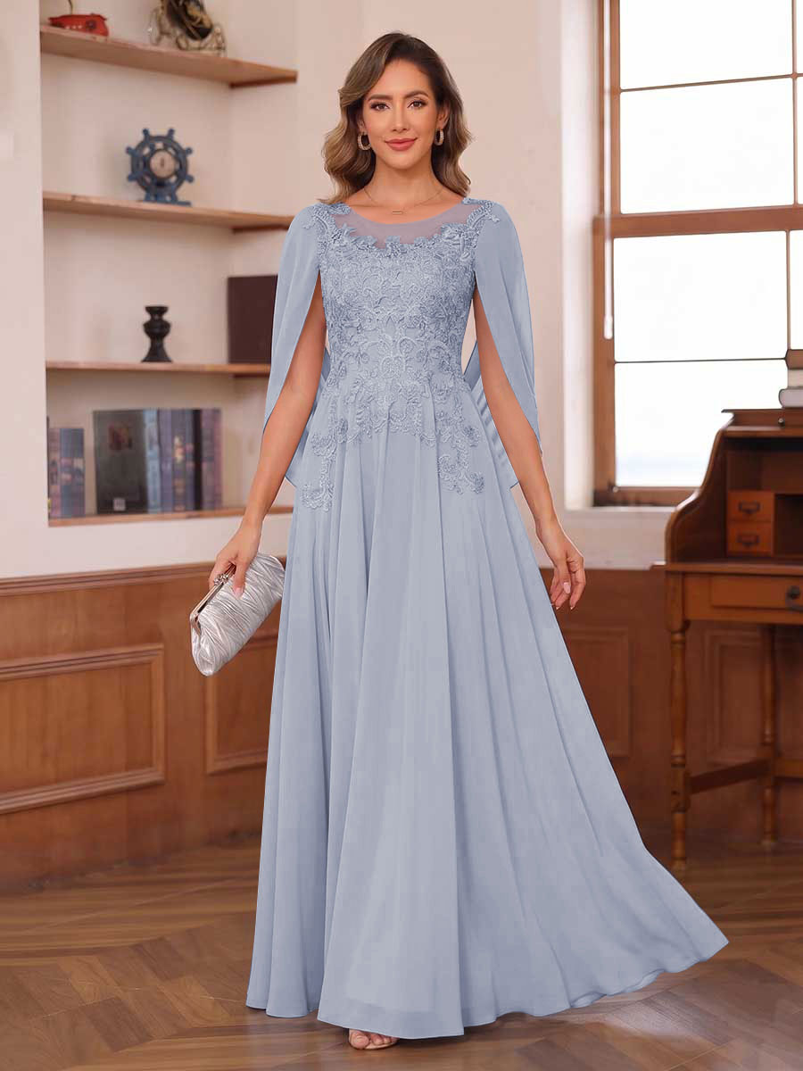 Dahlia lavender front view mother of the bride dress