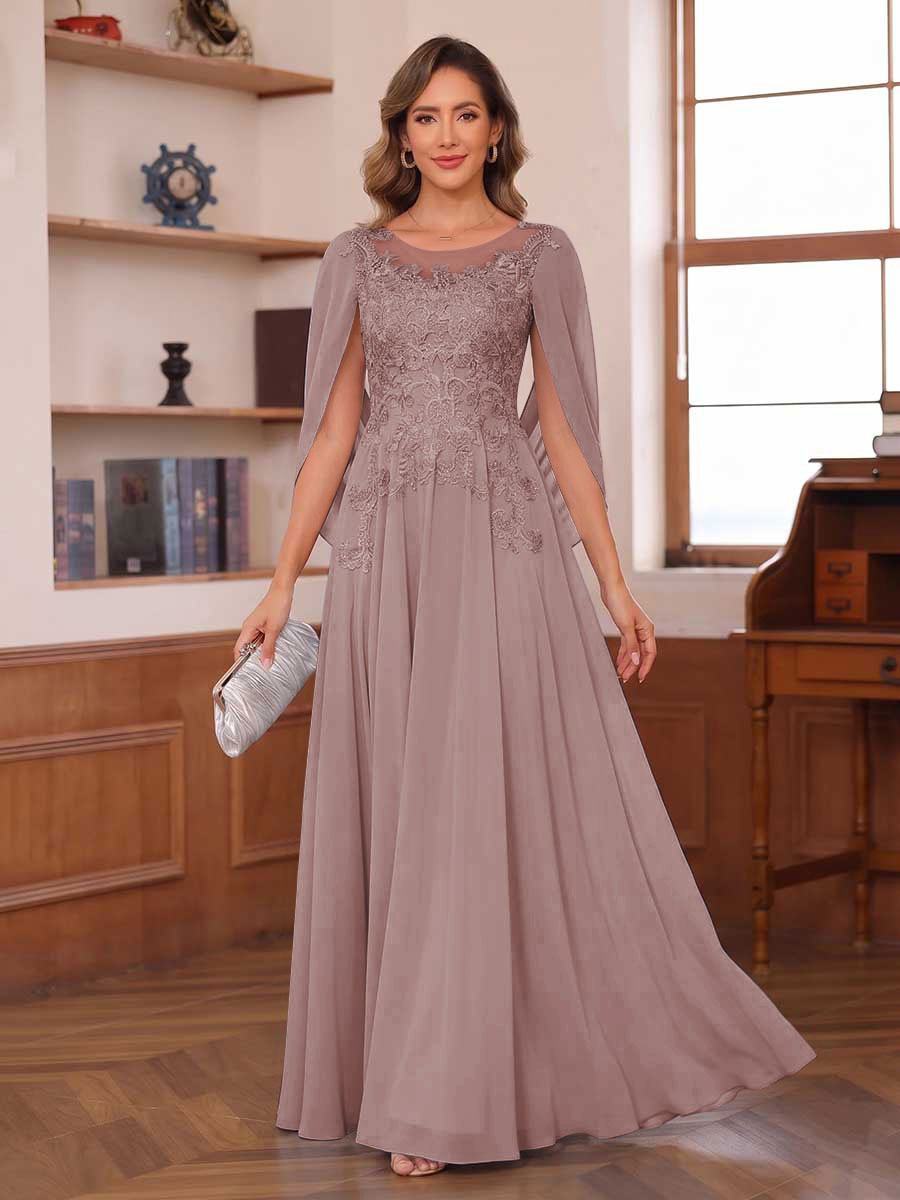 Seren Faye Mauve front view mother of the bride dress