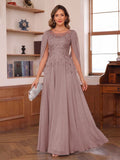 Seren Faye Mauve front view mother of the bride dress