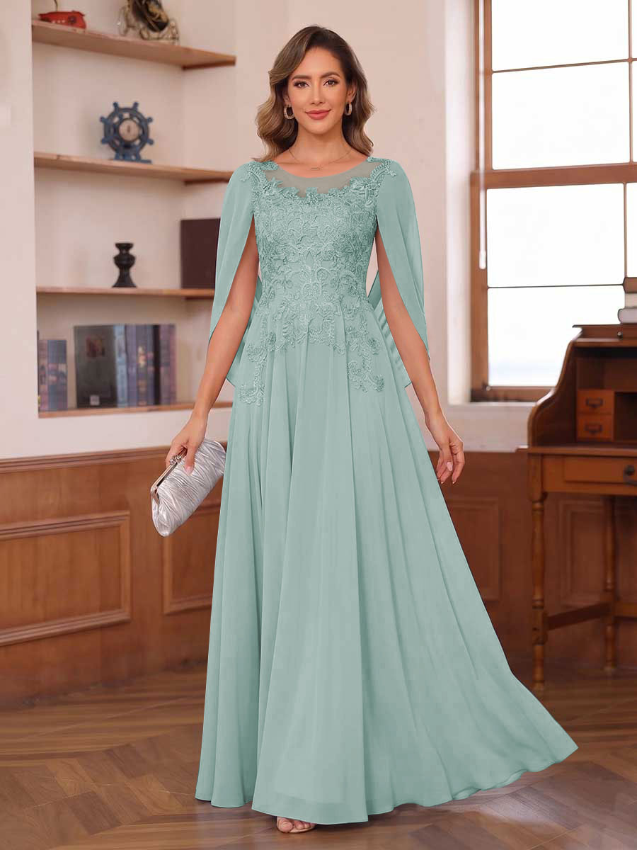 Dahlia pool blue alternate front view 2 mother of the bride dress