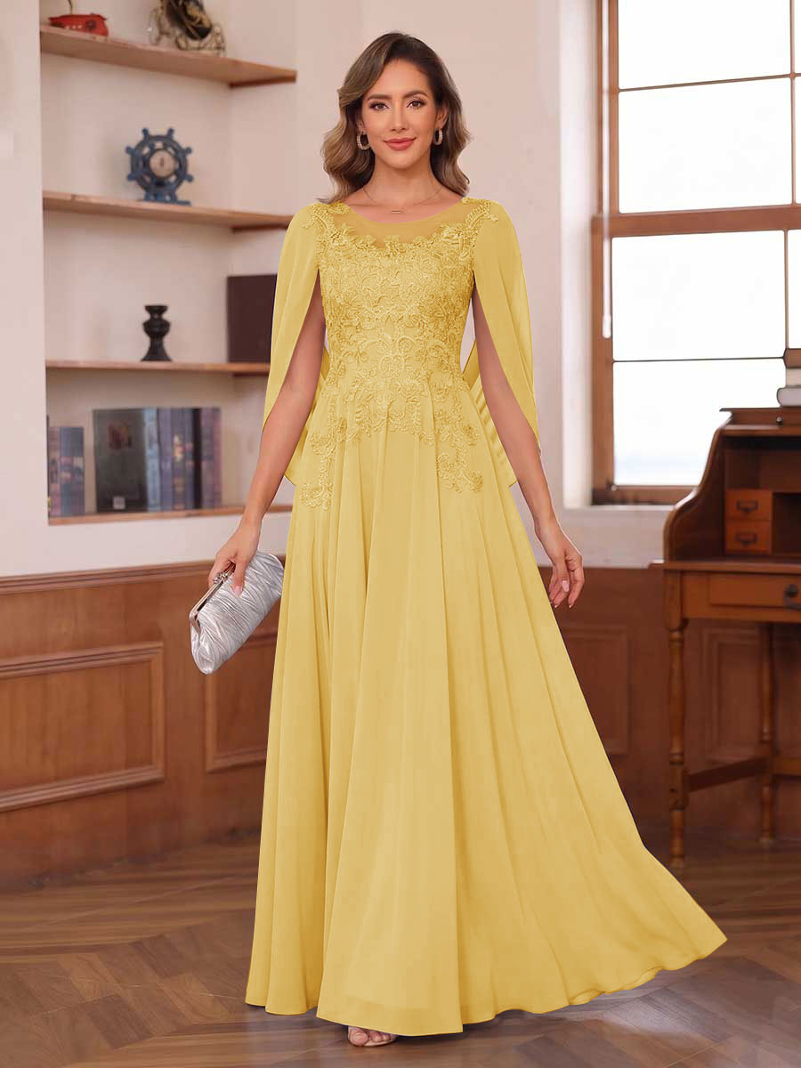 Dahlia gold alternate front view 2 mother of the bride dress