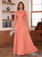 Dahlia coral alternate front view 2 mother of the bride dress