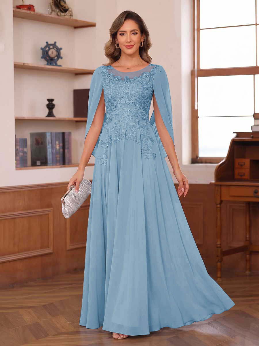 Dahlia sky blue alternate front view 3 mother of the bride dress