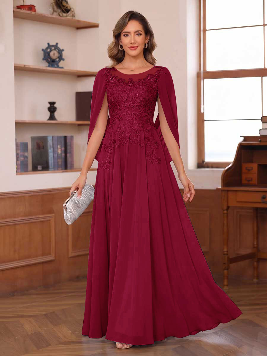 Dahlia burgundy alternate front view 3 mother of the bride dress