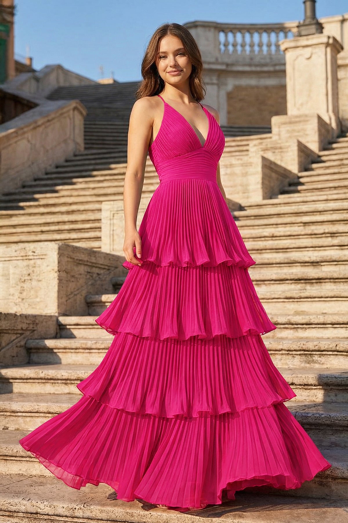 Teal Chiffon A-Line Bridesmaid Dress with Spaghetti Straps Neckline and Floor Length