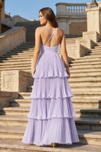 Teal Chiffon A-Line Bridesmaid Dress with Spaghetti Straps Neckline and Floor Length