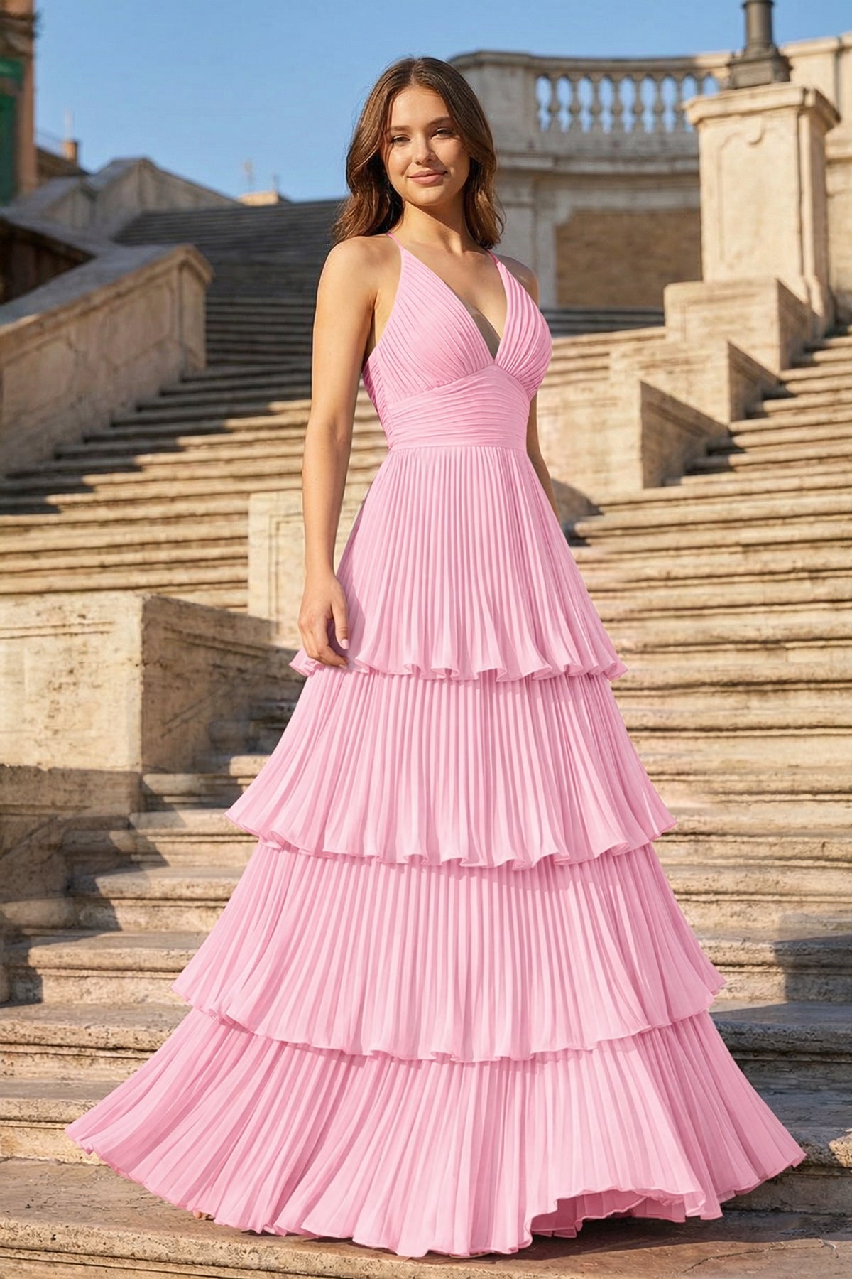 Teal Chiffon A-Line Bridesmaid Dress with Spaghetti Straps Neckline and Floor Length