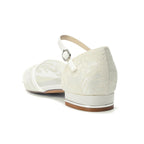Mirelle Flat Ivory side view shoes