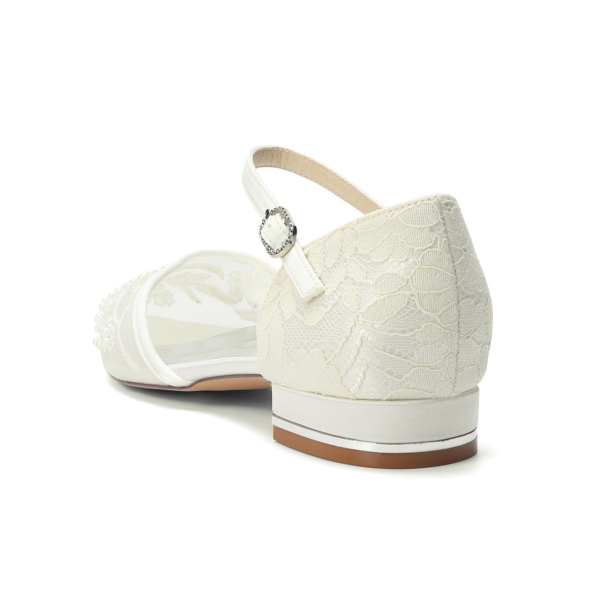 Mirelle Flat Ivory side view shoes