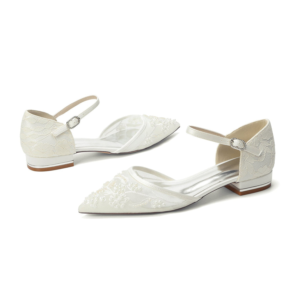 Mirelle Flat Ivory detail view 2 shoes