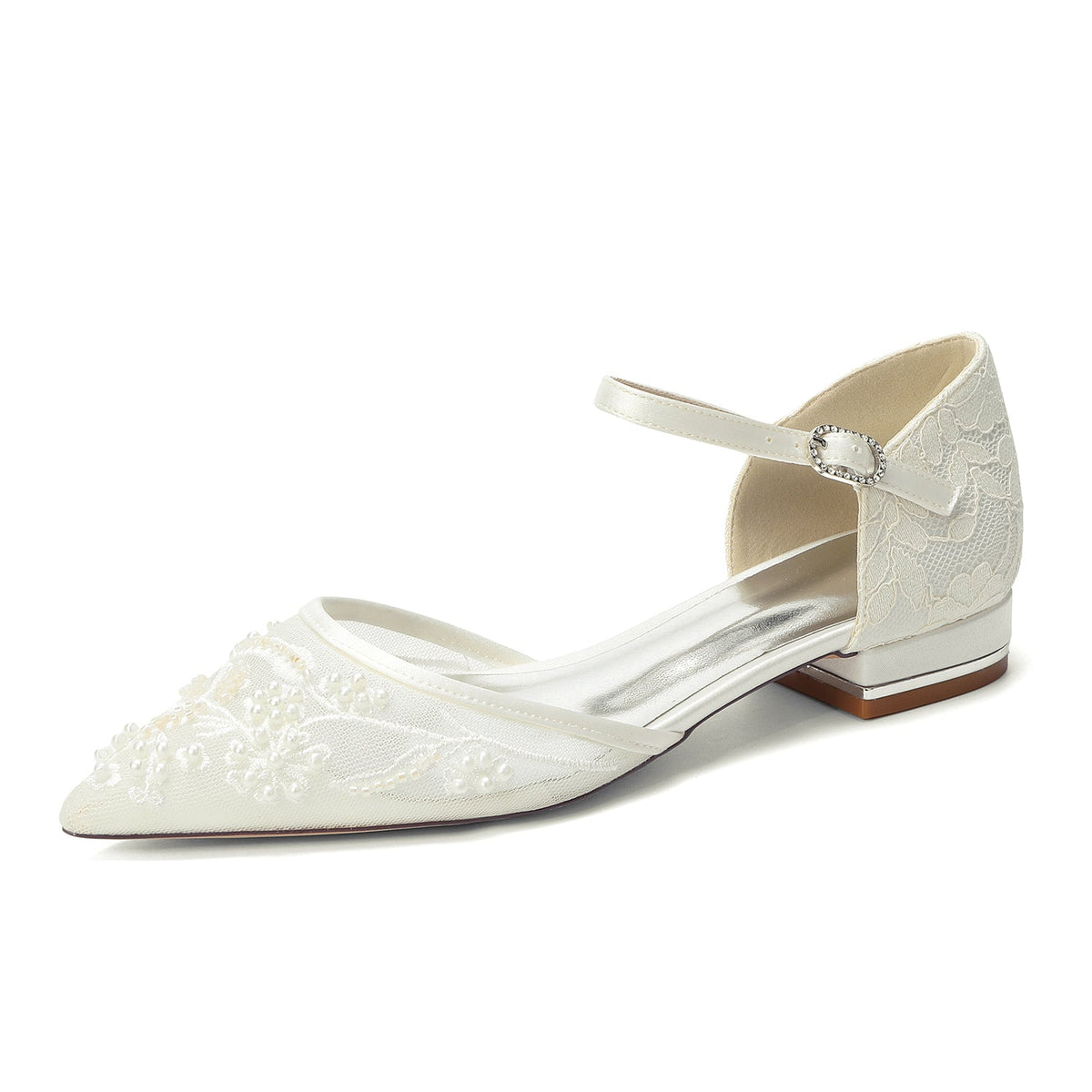 Mirelle Flat Ivory front view shoes
