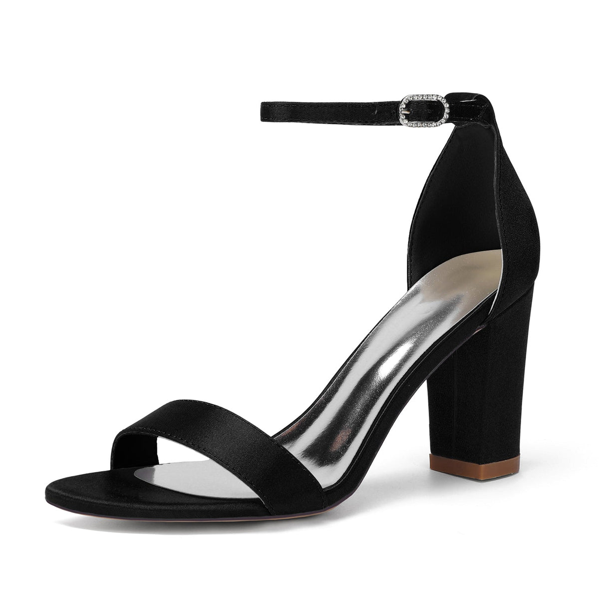 Celeste Heel Black front view heels