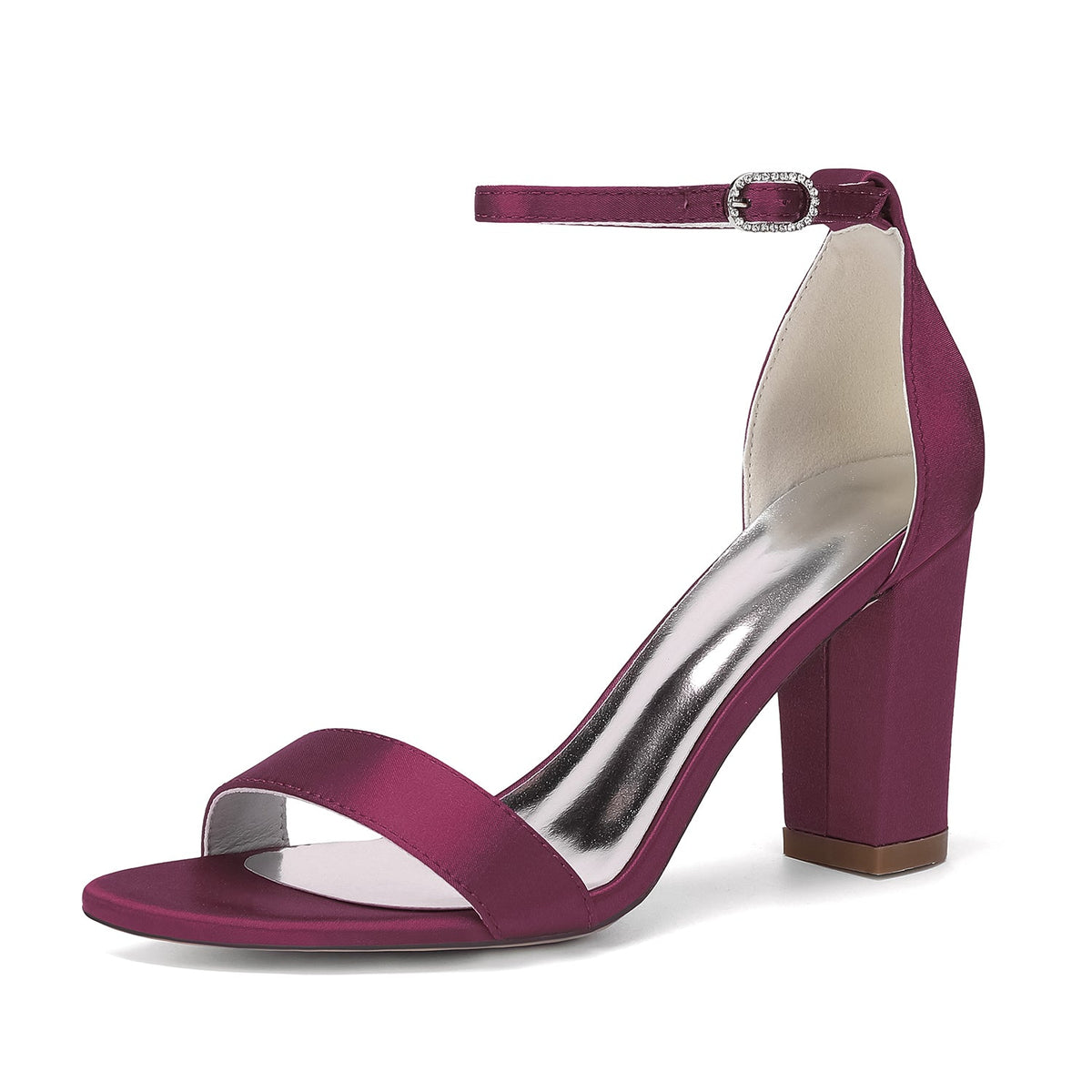 Celeste Heel Burgundy front view heels