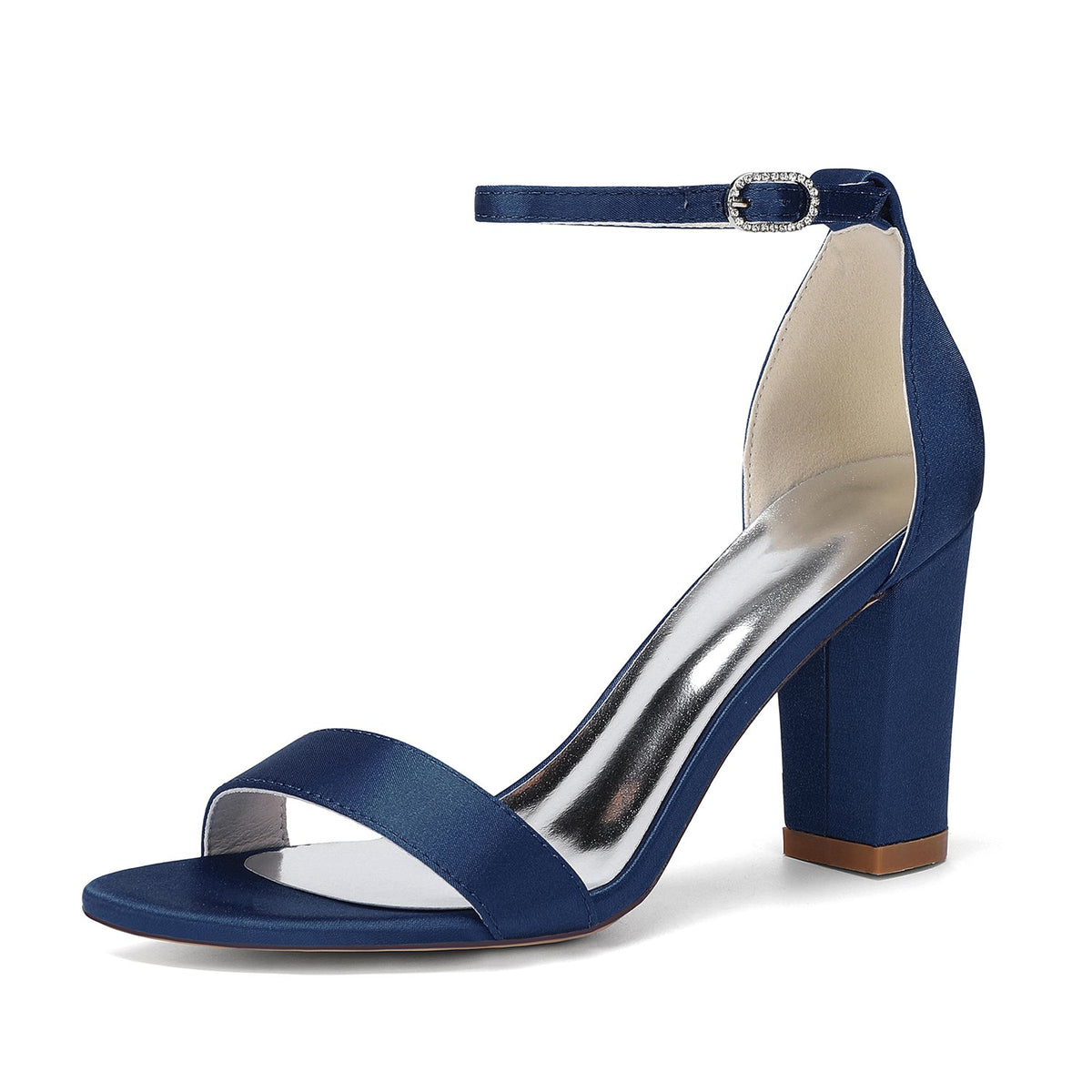 Celeste Heel Navy Blue front view heels