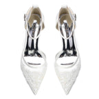 Vienne Stiletto Ivory side view heels