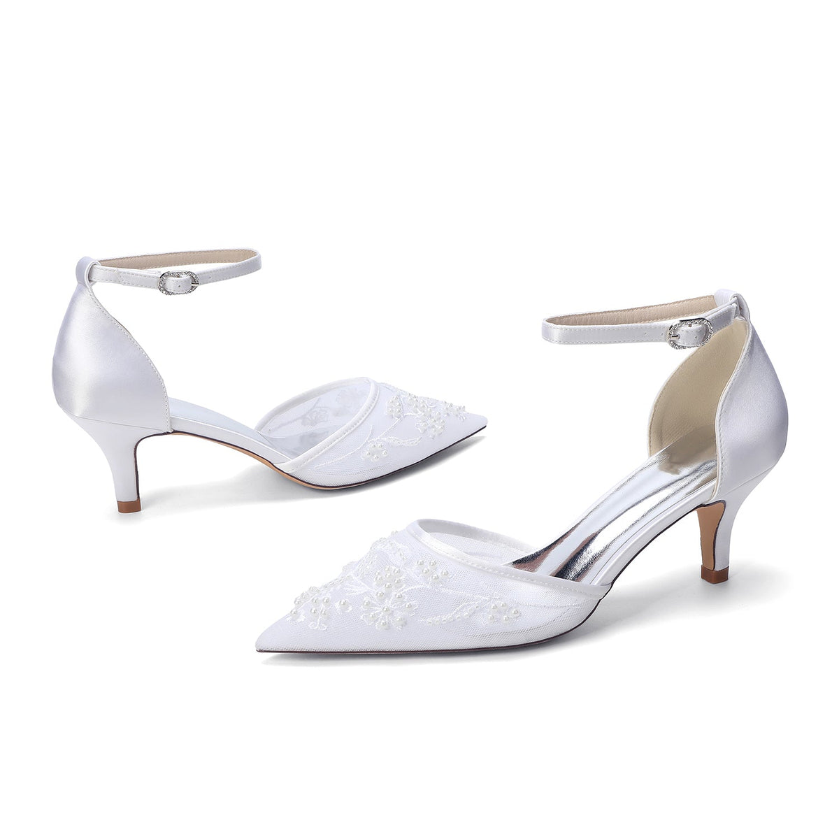 Vienne Stiletto Ivory detail view 2 heels