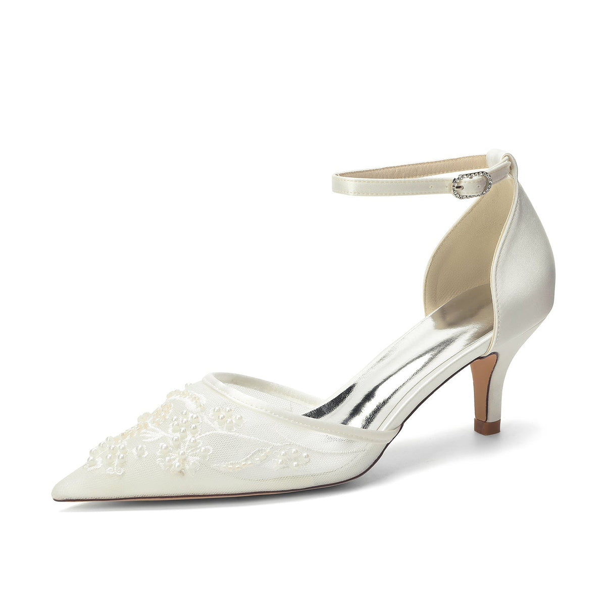 Vienne Stiletto Ivory front view heels