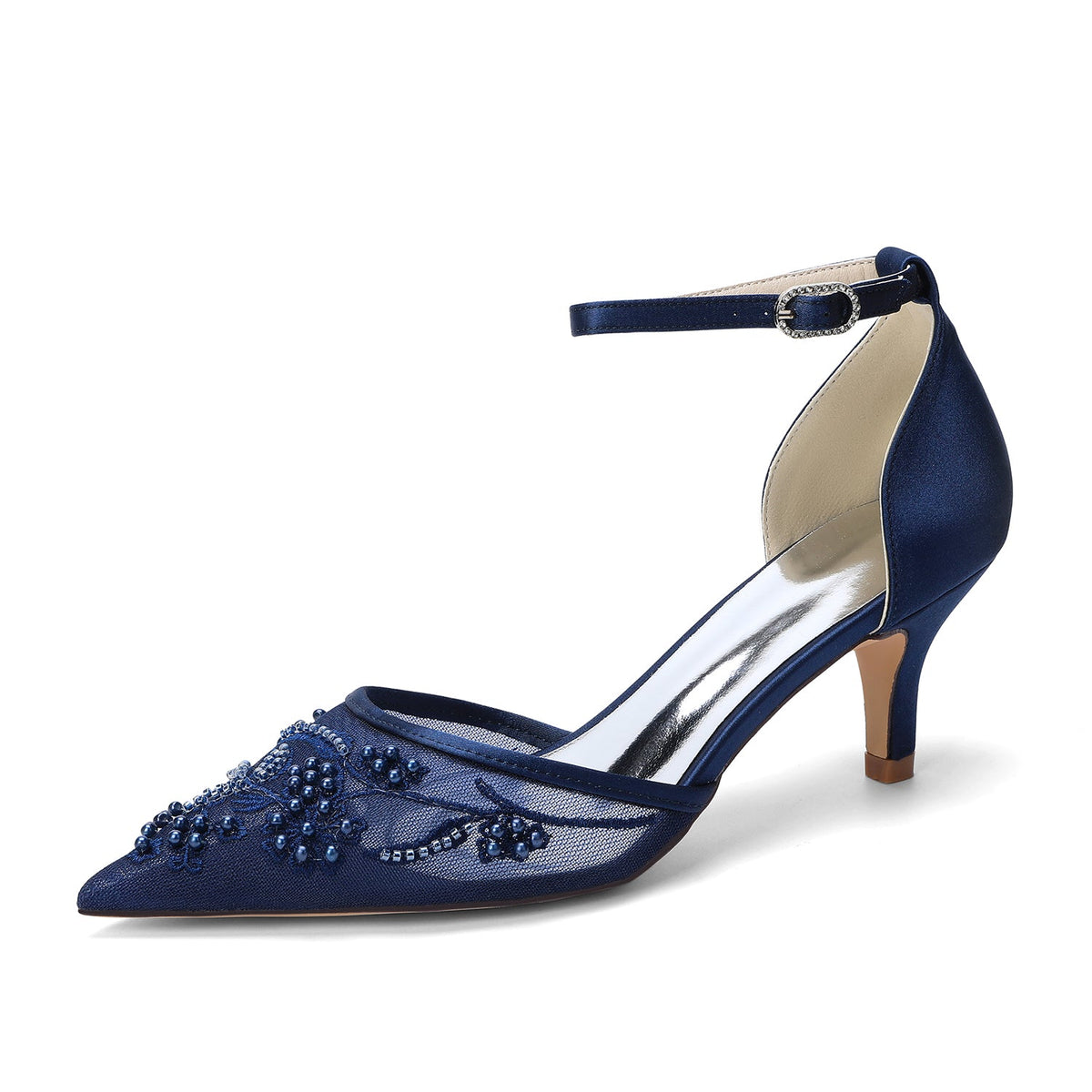 Vienne Stiletto Navy Blue front view heels