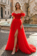 Bellamy June Red front view prom dress