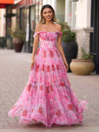 Lorelei Skye Rose Pink front view prom dress