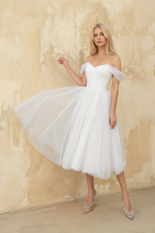 Aurelia Jane Diamond White front view wedding dress