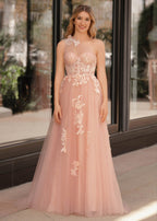 A Line One Shoulder Black Long Formal Prom Gown with Appliques