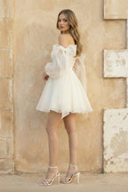 Diamond White A-Line Wedding Dress with Strapless Neckline and Floor Length