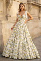 Georgina Skye Hunter Green front view prom dress