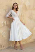 Aurelia Nell Diamond White front view wedding dress