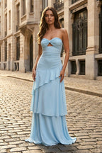 Yara Simone Royal Blue front view prom dress