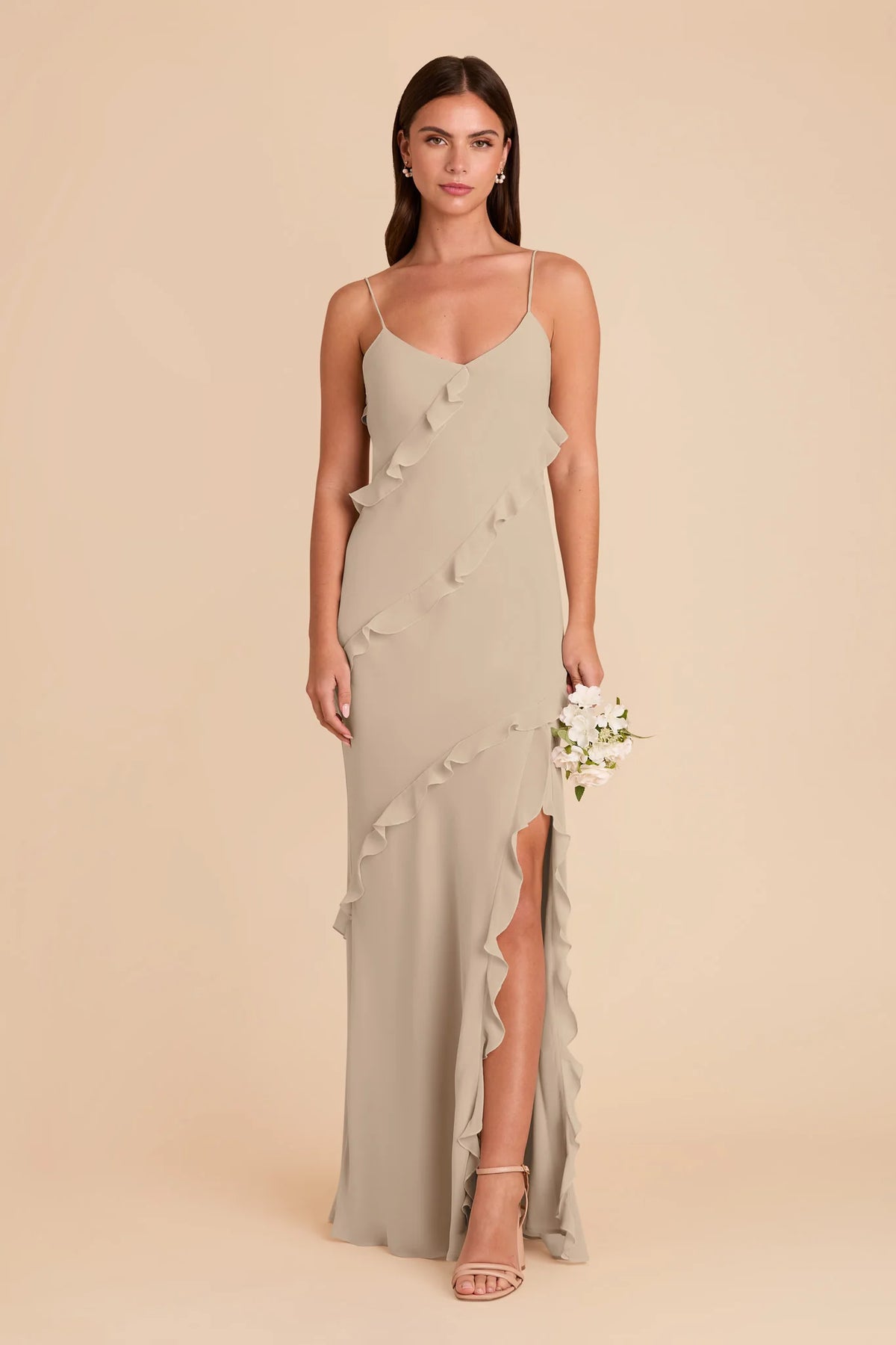 Vivienne Almond front view bridesmaid dress
