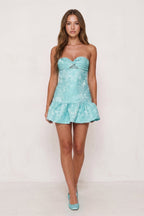 Evanna Aqua side view homecoming dress