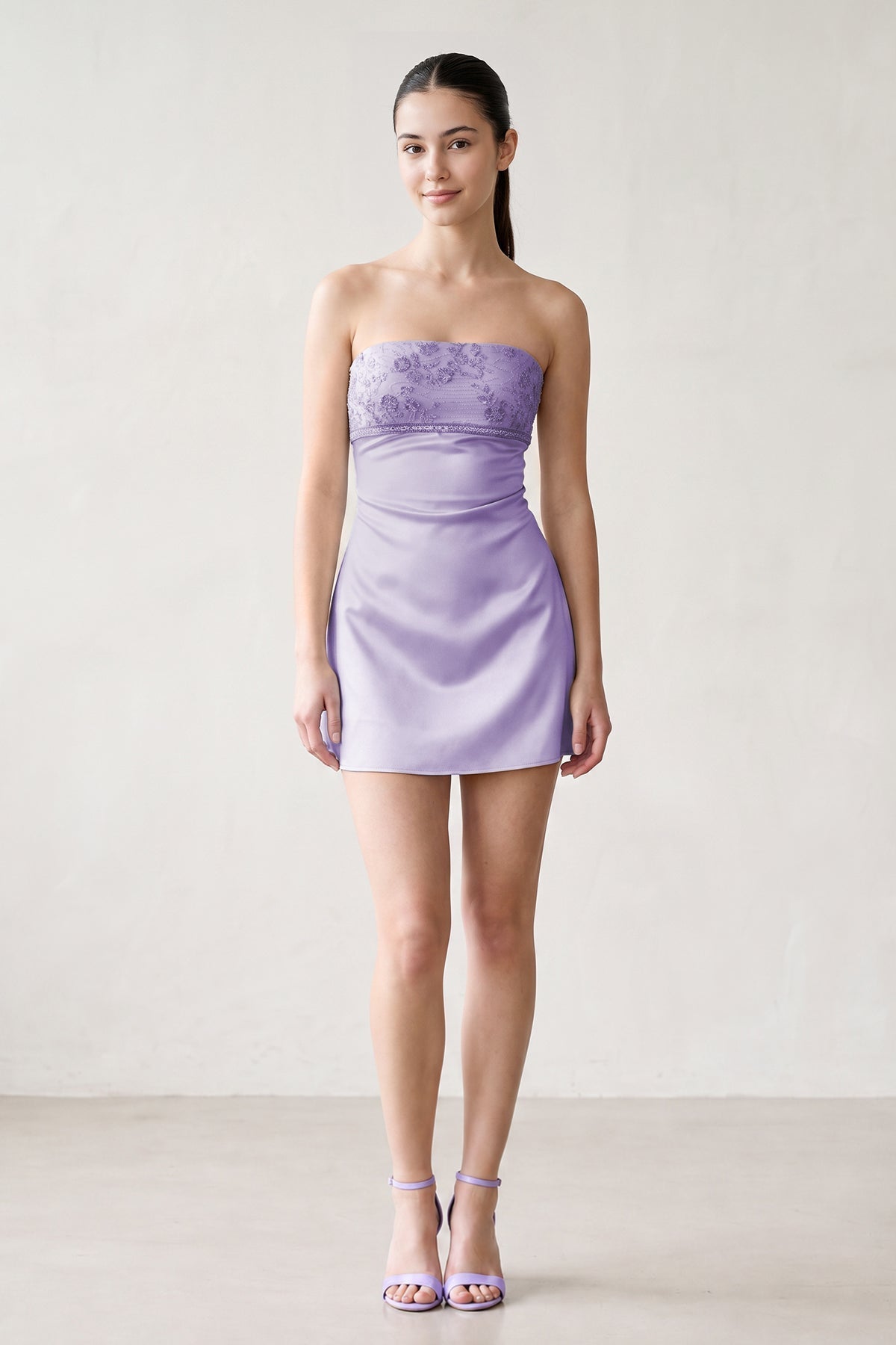 Aqua Strapless Appliqued Satin Sheath Homecoming Dress