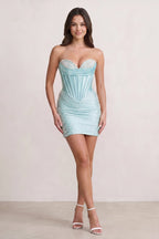 Yellow Sweetheart Sheath Satin Corset Homecoming Dress With Pearl