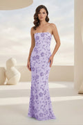 Honoria Jean Lavender front view prom dress