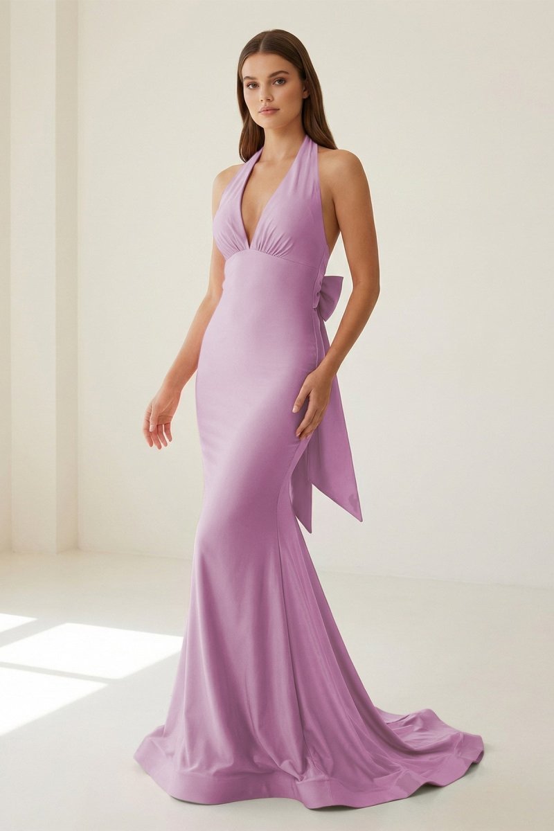 Petronella Rue Lilac back view prom dress