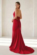 Petronella Rue Red back view prom dress