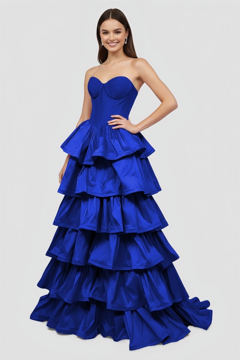 Ottilie Jane Royal Blue front view prom dress