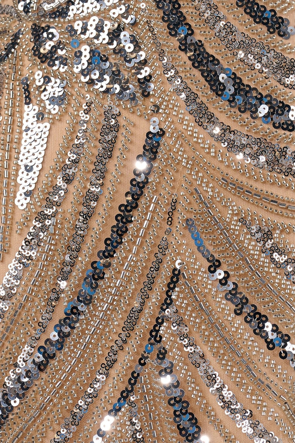 Josephine Silver detail 1 evening dress