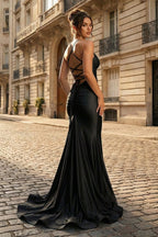 Verity Maren Black back view prom dress