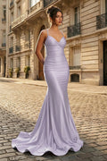 Verity Maren Lavender front view prom dress
