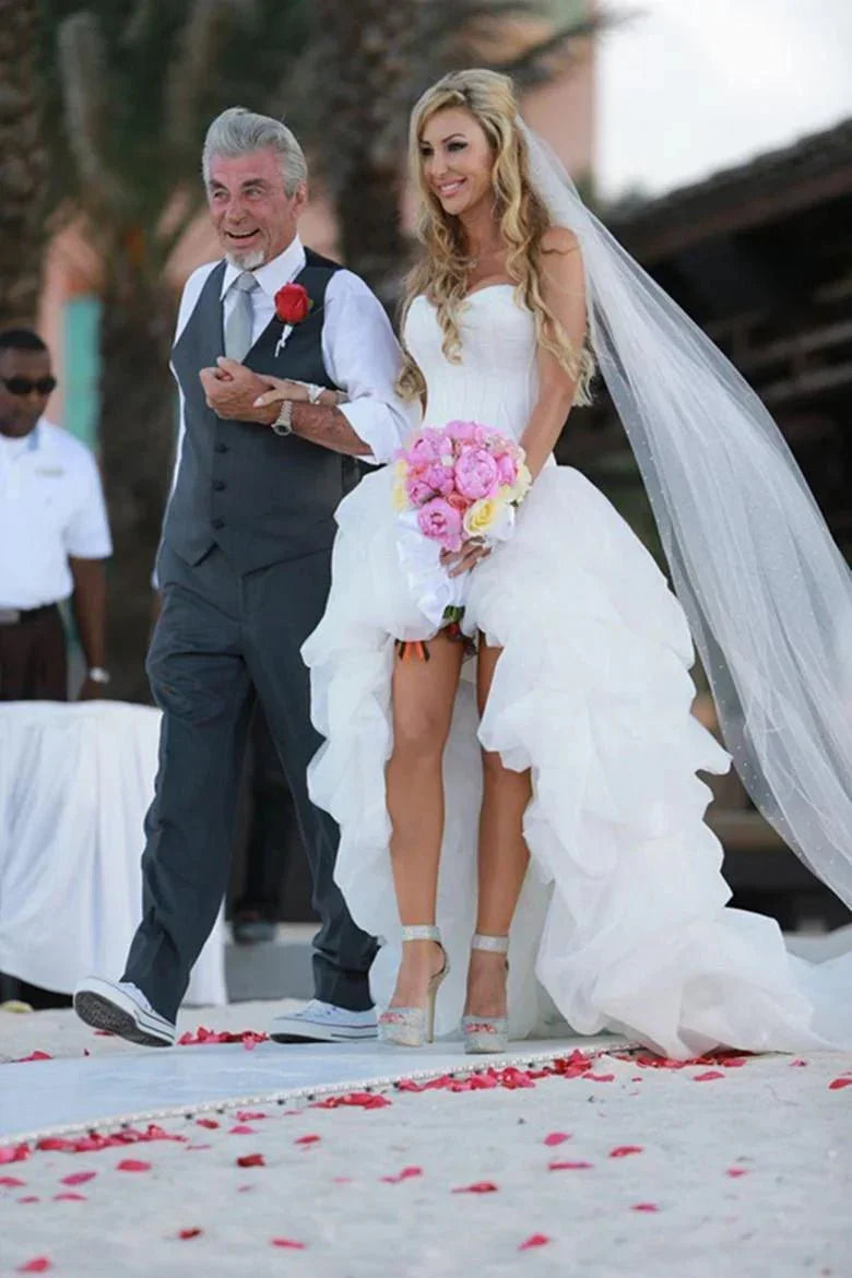 Diamond White Wedding Dress with Sweetheart Neckline and Floor Length
