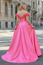 Xylia Noor Hot Pink back view prom dress