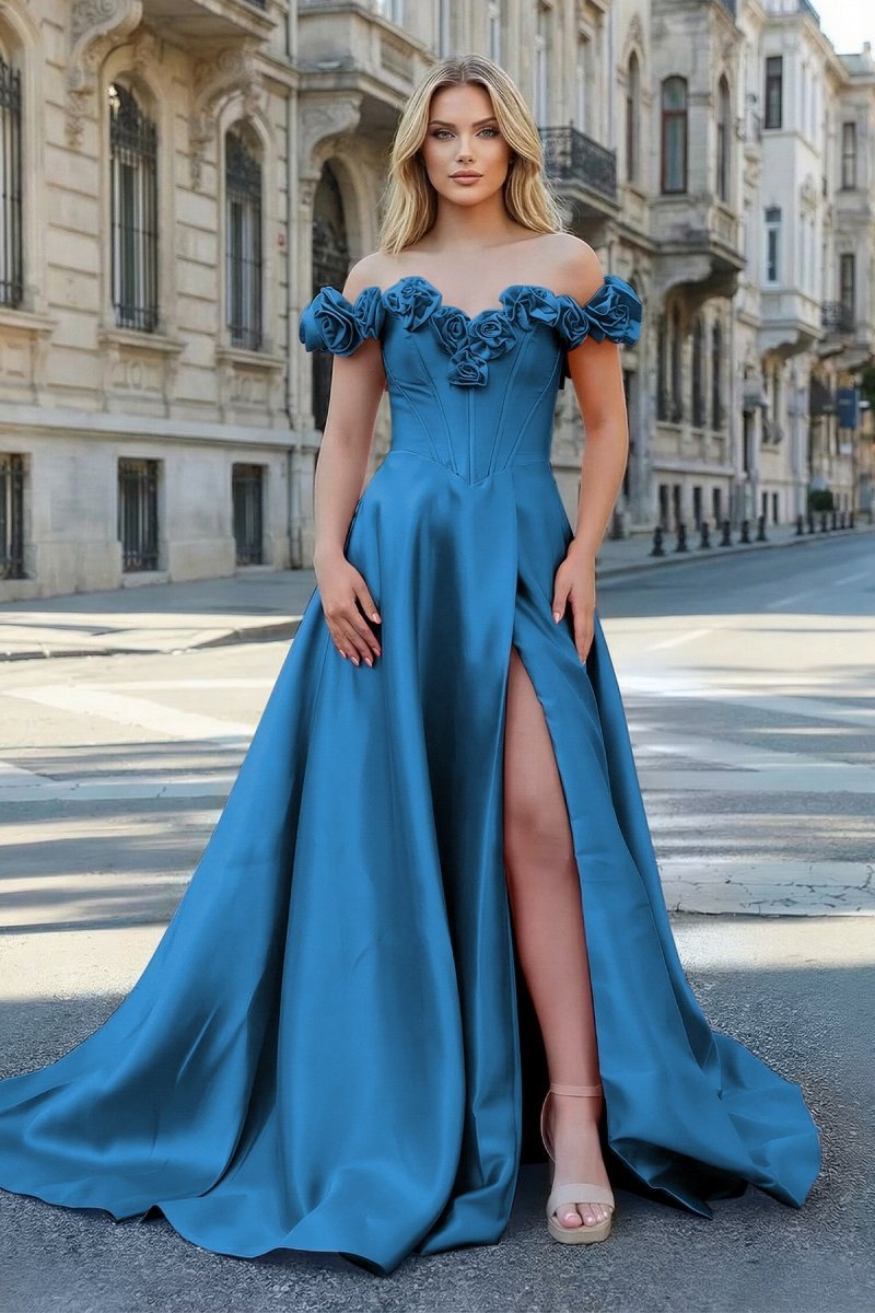 Xylia Noor Peacock front view prom dress