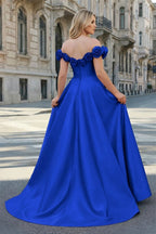 Xylia Noor Royal Blue back view prom dress