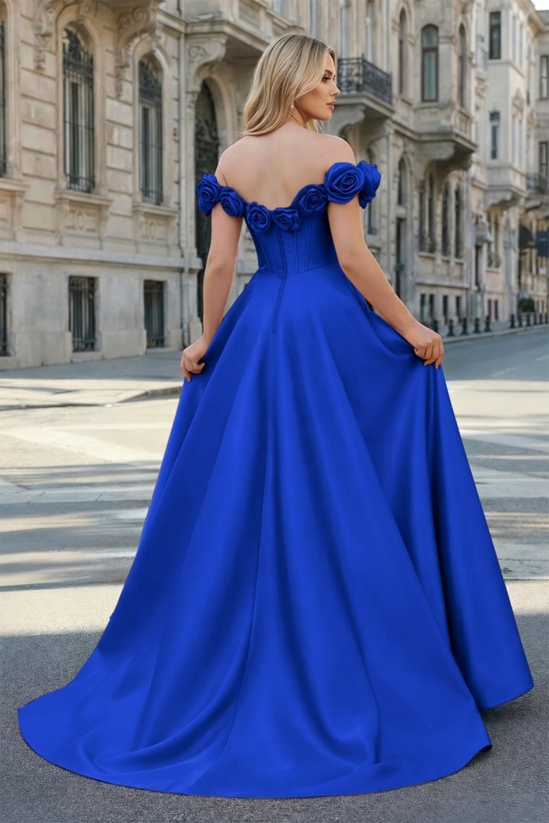 Xylia Noor Royal Blue back view prom dress