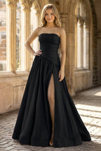 Fiora Camille Black front view prom dress