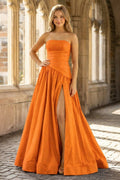 Fiora Camille Orange front view prom dress