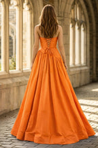 Fiora Camille Orange back view prom dress