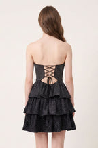 Royal Blue A Line Sweetheart Satin Cut Out Ruffled Homecoming Dresses with Beads